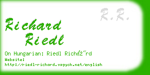 richard riedl business card